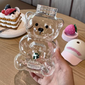 Bicchiere Personalizzato a Forma di Orso Fragola da 20oz, Riutilizzabile e Portatile, con Coperchio e Cannuccia per <span class=keywords><strong>Caffè</strong></span> Freddo - Product Image 4