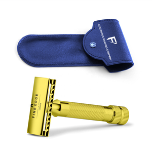 Maquinilla de afeitar de seguridad clásica tradicional plateada de doble filo para hombres y mujeres, hoja de acero inoxidable, maquinilla de afeitar Manual de aleación de aluminio y Metal - Product Image 6