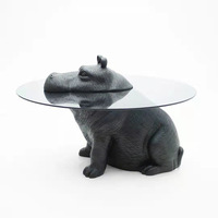 Table basse minimaliste moderne de design italien Table d'appoint en verre trempé pour le salon Meubles de maison avec panneau de bois
