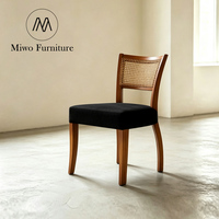 Chaises de salle à manger modernes en velours pour restaurant et café, fauteuils d'appoint rétro en bois de chêne massif pour hôtel et mariage