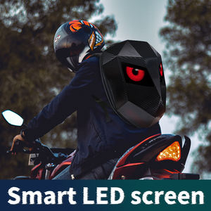 Remote Control layar tampilan 3D mata iblis ransel pengendara Led helm sepeda motor ransel Led mata untuk sepeda motor - Product Image 4