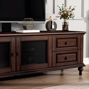 American <strong>Retro</strong> Style All-solid Wood <strong>TV</strong> <strong>Stand</strong> with Storage Drawers for Living Room Furniture - Product Image 4