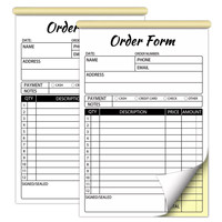 Carnets de reçus autocopiants personnalisés en gros, carnets de factures duplicata numérotés pour les ventes en magasin et les petites entreprises