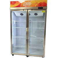 Conception d'affichage élégante et fonctionnement à faible bruit Réfrigérateur commercial à refroidissement par air pour le stockage de boissons fraîches d'épicerie Mini Mart