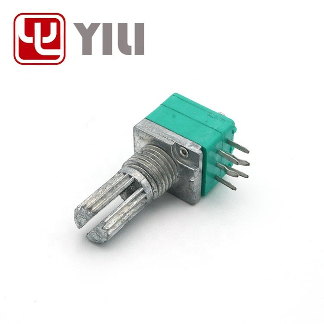 RV097 Dual Gang Potentiometer 6 Pins Dual 9mm Rotary Potentiometer Rheostat