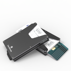 Slim Aluminum 6 Inch Credit <b>Card</b> <b>Holder</b> <b>for</b> <b>Wallet</b> Money Pocket Fashion P09039-BON CardHoda Money Clip Business RFID No Closure - Product Image 3