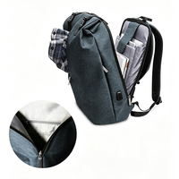 Sac à dos multifonctionnel Fuliya 2-en-1 détachable pour ordinateur portable et sac bandoulière, personnalisable avec logo, pour hommes - Vente en gros