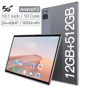 Pantalla grande de 10,1 pulgadas, tablet PC educativa de aprendizaje, 7000mAh de RAM, 12G, 512GB de ROM, ocho núcleos, Android 12,0