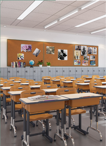 Muebles escolares, mesa <span class=keywords><strong>de</strong></span> estudio para niños, gran carga, plástico duradero, Asiento único, aula, lectura <span class=keywords><strong>de</strong></span> acero, escritorio <span class=keywords><strong>y</strong></span> silla escolar - Product Image 6