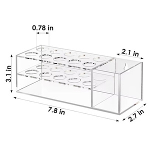 Marcador de borrado en seco acrílico magnético transparente personalizado al por mayor de fábrica para pizarras blancas - Product Image 2