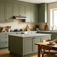 Ensemble d'armoires de cuisine modernes de style shaker européen sur mesure, personnalisation complète pour la rénovation de villas et d'appartements