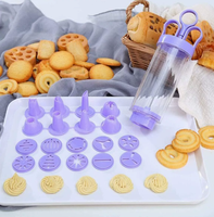Pistolet à biscuits transparent, décorateur de crème pour gâteaux, outil de pâtisserie portable DIY