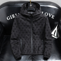Nouveau Style 2025 : Veste Décontractée à Capuche en Toile pour Homme, Col Montant, Style Streetwear d'Automne avec Motif Lettré