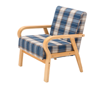 Canapé et chaise de salon en bois massif incurvé avec pieds en métal pour aménagement de balcon, salle à manger et hôtel, également pour chambre à coucher