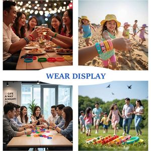 Bracelets en PVC transparent, caoutchouc et silicone personnalisables avec logo, pour sublimation, porte-clés, cadeaux promotionnels, vente en gros - Product Image 6