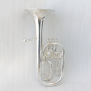 Cuerno de <span class=keywords><strong>tenor</strong></span> de la mejor calidad en Eb Alto Saxhorn Copia Trompeta plateada de marca famosa - Product Image 2
