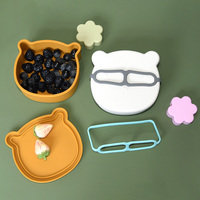 Boîte à lunch bento en silicone de qualité alimentaire, écologique, sans BPA, sans PVC, certifiée CE, étanche, compatible micro-ondes et lave-vaisselle, avec couvercle