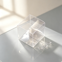 Boîtes carrées en PET transparent recyclables 60*60*60mm 0,35mm d'épaisseur Boîtes de présentation protectrices pour jouets, cadeaux, objets de collection