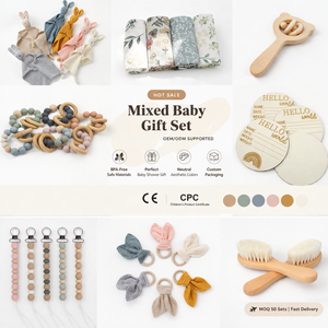 Set Regalo Unico e Personalizzato per Neonati, Stile Boho, Unisex, Prodotti Essenziali Biologici per il Baby Shower, Ideale per Nuovi Genitori - Product Image 5