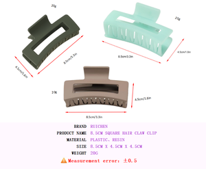 RUICHEN - Pinzas de <span class=keywords><strong>Pelo</strong></span> Rectangulares <span class=keywords><strong>con</strong></span> Diseño de Tiburón para Mujer, Pinzas de Plástico para el Cabello - Product Image 2