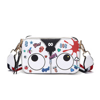 Sac à main de luxe petit format avec imprimé grand œil, sac à bandoulière pour femmes, sac à téléphone à thème graffiti EYE, sac de fille Sailermoon 1490-1