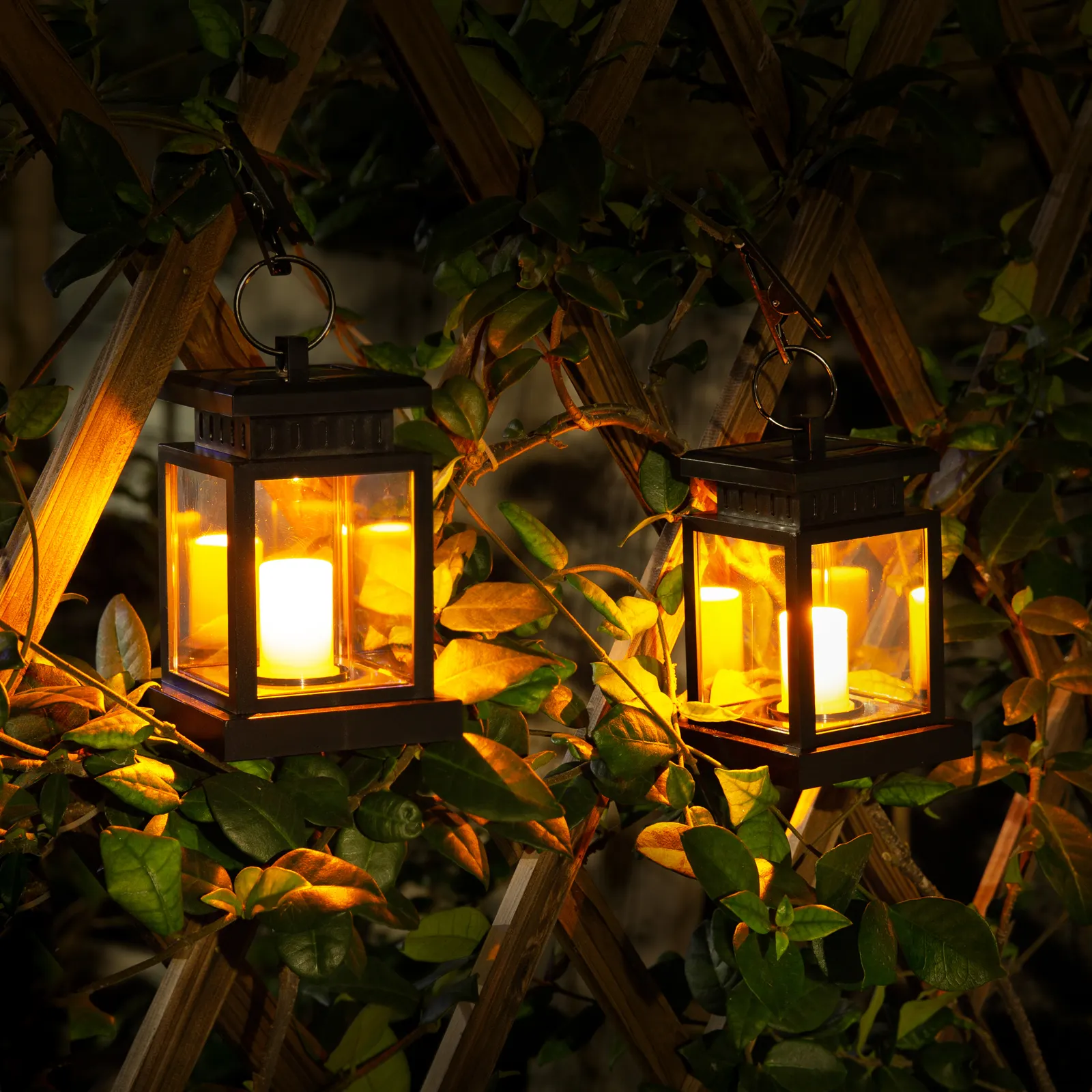 Hot Sale Home Decoração Inteligente Lanterna Luz Lanternas Tocha Recarregável LED Paisagem Outdoor Solar Christmas Candle Lantern