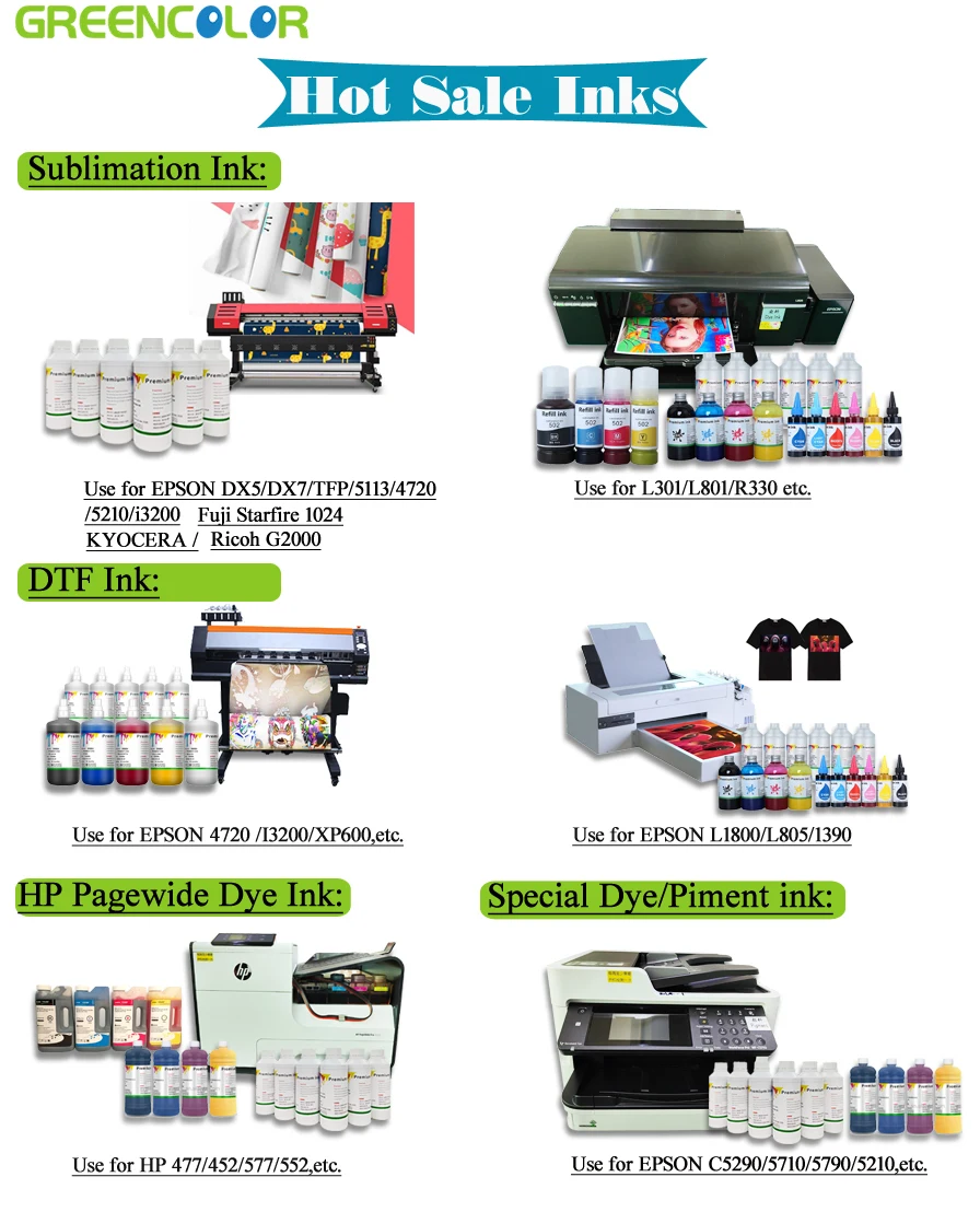 High quality T944 T945 200ml  500ml 1000ml 20L Premium Quality dye Ink for Epson WF Series 5210 5710 5210 5790 5290 8653