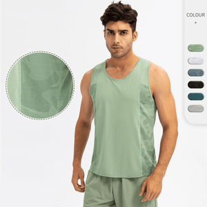 Custom Men's Summer Marathon Running Vest Quick-Drying Sport With Breathable Knitted Weave Sporty New Design For Fitness - Product Image 3