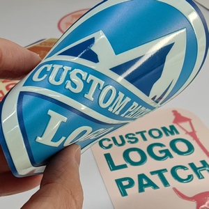 Tùy chỉnh 3D nhãn UV in TPU sắt-on vá truyền nhiệt bán buôn mô hình tùy chỉnh 3D Silicone nhãn cho T-Shirts & mũ - Product Image 4