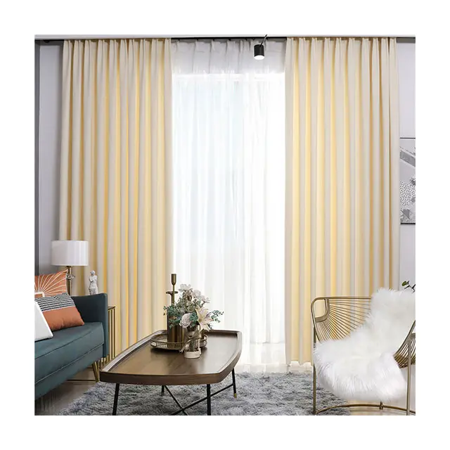 Hotel Engineering Soundproof Modern Simple Alpaca Velvet Bedroom Blackout Living Room House Curtain
