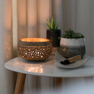 Coconut Shell <b>Tealight</b> Decorative <b>Candle</b> Holder for Home Decoration - Product Image 3
