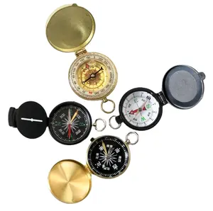 Exquisite gift Compass Copper metal case compass Pocket watch compass