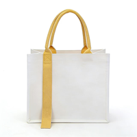 Bolsa de Lona Personalizada con Logotipo y Asas de Colores, Bolsa de Compras Promocional Reutilizable al por Mayor, Bolsa de Regalo de Lona Directo de Fábrica