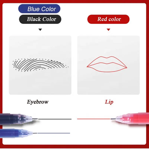 Disposable Plastic Microblading <b>Marker</b> Pen Waterproof PMU Skin Tattoo Tool for Eyebrow Design Position Mapping - Product Image 6