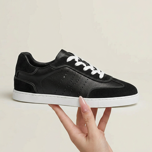 H Brand <b>Top</b>-Level Men's Women's Casual Shoes Cushioning <b>PVC</b> Upper Genuine Leather Outsole Light Weight Breathable Lace-Up Design - Product Image 1