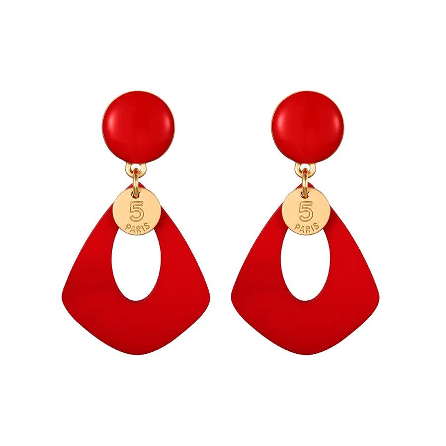 E-920 Xuping-pendientes de acrílico para mujer, joyas, color rojo, 2019
