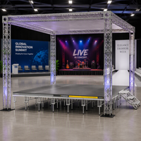 Structure de présentation en alliage d'aluminium, conception modulaire, capacité de charge lourde de 1000 kg, installation rapide, légère, pliable, mobile pour