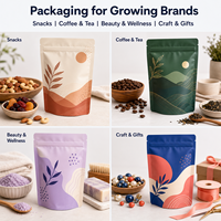 Sachets refermables à fermeture éclair pour barres granola, faible MOQ, pour les lancement de produits des startups de snacks fitness