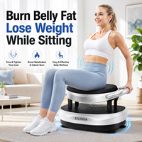 Plateforme vibrante d'exercice avec bandes de résistance pour la maison, perte de poids, exercice corporel et massage, multifonction verticale