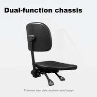 Chaise pivotante ergonomique moderne KEDE en PU avec fonction d'inclinaison du dossier, durable et facile à nettoyer, pour clinique, laboratoire, salle de conférence