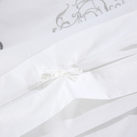 Ensemble de literie complet pour lit Queen, ensemble de literie brodée pour hôtel, ensemble de draps pour lit Super King avec housse de couette en coton biologique pour toutes les saisons