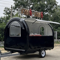 Mini camion de restauration mobile, stand de cuisine de rue, cuisine mobile, kiosque à glaces, chariot à hot-dogs avec grill et friteuse, remorque alimentaire