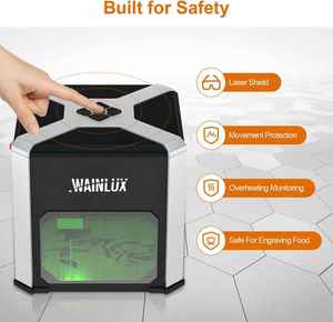 Grabador láser <span class=keywords><strong>wainlux</strong></span> <span class=keywords><strong>K6</strong></span> marca impresora cortador de madera CNC mini máquina de grabado láser DIY madera plástico Bamb carpintería plástico - Product Image 2