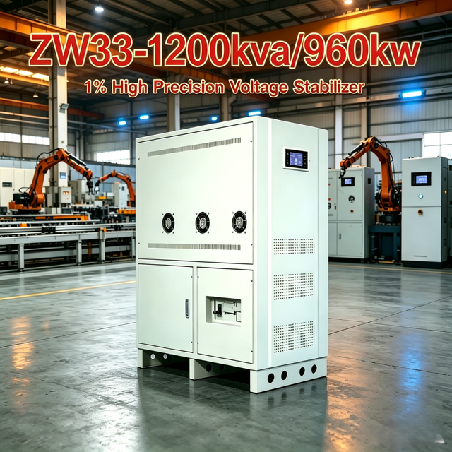 3 Phase Contactless Voltage Stabilizer 1200kva AVR Automatic Voltage Regulator For Industrial Precision Machine