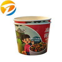 Bol en papier à double paroi personnalisé, écologique, de qualité alimentaire, avec couvercle, pour ramen, nouilles instantanées et soupes à emporter – Vente chaude