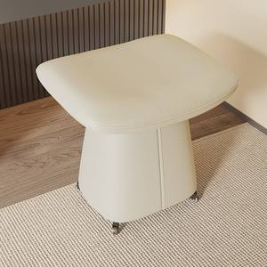 Deri sünger peluş kumaş dışkı yatak odası Dresser Custom Made katı ahşap çerçeve makyaj sandalye taşınabilir giriş otel - Product Image 5