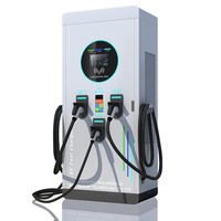 Bornes de recharge automatique triple pistolet 60kW-320kW OCPP CCS1 CCS2 GBT, alimentation industrielle extérieure tout temps, nouvelle génération DC