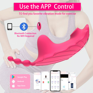 Masturbateur féminin en silicone, télécommandé par application, amélioré, invisible, portable, forme papillon petite abeille, 100% étanche, sensation réaliste - Product Image 6