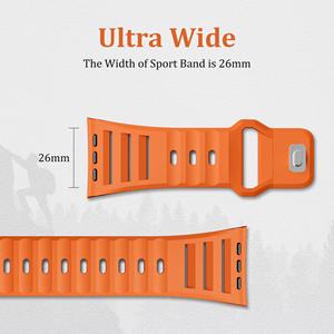 Bracelet de montre sport en silicone respirant et élégant Upro, compatible avec les montres I Watch 7/8/9/10 Ultra 42/44/45/49 mm, bracelet de remplacement - Product Image 4