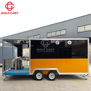 Chariot de nourriture hot-dog personnalisé Concession Mobile Pizza Food Truck Hamburger Mobile Taco BBQ Remorque de nourriture avec porche <span class=keywords><strong>Voiture</strong></span>-restaurant à vendre - Product Image 4